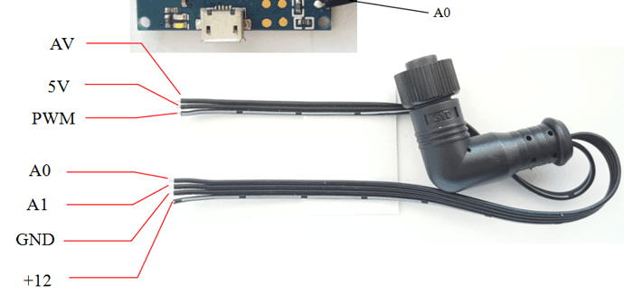 Pin Config of the Gimbal cable